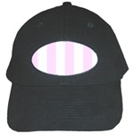 Vertical Stripes - White and Pale Thistle Violet Black Cap