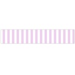 Vertical Stripes - White and Thistle Violet Flano Scarf (Large)