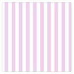 Vertical Stripes - White and Thistle Violet Large Satin Scarf (Square)