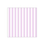 Vertical Stripes - White and Thistle Violet Satin Bandana Scarf