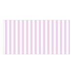 Vertical Stripes - White and Thistle Violet Satin Shawl