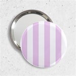 Vertical Stripes - White and Thistle Violet 2.25  Handbag Mirror