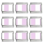 Vertical Stripes - White and Thistle Violet 9mm Italian Charm (9 pack)