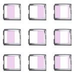 Vertical Stripes - White and Thistle Violet Mega Link Italian Charm (9 pack)
