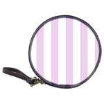 Vertical Stripes - White and Thistle Violet Classic 20-CD Wallet