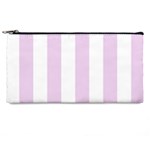 Vertical Stripes - White and Thistle Violet Pencil Case