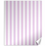 Vertical Stripes - White and Thistle Violet Canvas 8  x 10 