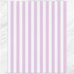 Vertical Stripes - White and Thistle Violet Canvas 11  x 14 