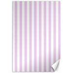 Vertical Stripes - White and Thistle Violet Canvas 20  x 30 