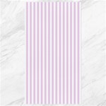 Vertical Stripes - White and Thistle Violet Canvas 40  x 72 