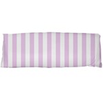 Vertical Stripes - White and Thistle Violet Body Pillow Case (Dakimakura) (One Side)