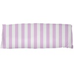 Vertical Stripes - White and Thistle Violet Body Pillow Case Dakimakura (Two Sides)