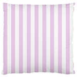 Vertical Stripes - White and Thistle Violet Large Cushion Case (One Side)