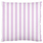 Vertical Stripes - White and Thistle Violet Standard Flano Cushion Case (Two Sides)