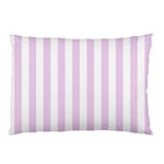 Vertical Stripes - White and Thistle Violet Pillow Case (One Side)