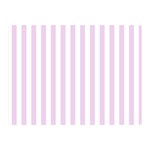 Vertical Stripes - White and Thistle Violet Double Sided Flano Blanket (Mini)