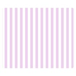 Vertical Stripes - White and Thistle Violet Double Sided Flano Blanket (Small)