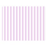 Vertical Stripes - White and Thistle Violet Double Sided Flano Blanket (Large)