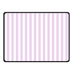 Vertical Stripes - White and Thistle Violet Double Sided Fleece Blanket (Small) (Two Sides)