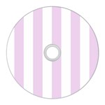 Vertical Stripes - White and Thistle Violet CD Wall Clock