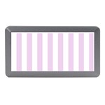 Vertical Stripes - White and Thistle Violet Memory Card Reader (Mini)