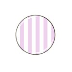 Vertical Stripes - White and Thistle Violet Hat Clip Ball Marker (4 pack)