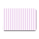 Vertical Stripes - White and Thistle Violet Small Doormat