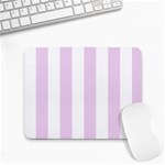 Vertical Stripes - White and Thistle Violet Small Mousepad