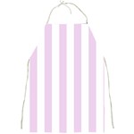 Vertical Stripes - White and Thistle Violet Full Print Apron