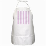 Vertical Stripes - White and Thistle Violet BBQ Apron