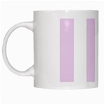 Vertical Stripes - White and Thistle Violet White Mug