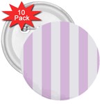 Vertical Stripes - White and Thistle Violet 3  Button (10 pack)