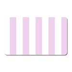 Vertical Stripes - White and Thistle Violet Magnet (Rectangular)