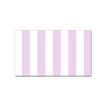 Vertical Stripes - White and Thistle Violet Sticker (Rectangular)