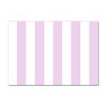 Vertical Stripes - White and Thistle Violet Sticker A4 (10 pack)