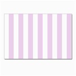Vertical Stripes - White and Thistle Violet Postcard 4 x 6  (Pkg of 10)