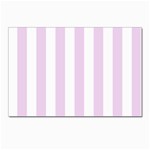 Vertical Stripes - White and Thistle Violet Postcards 5  x 7  (Pkg of 10)