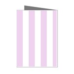 Vertical Stripes - White and Thistle Violet Mini Greeting Cards (Pkg of 8)