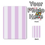 Vertical Stripes - White and Thistle Violet Multi-purpose Cards (Rectangle)
