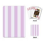 Vertical Stripes - White and Thistle Violet Playing Cards Single Design