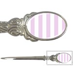Vertical Stripes - White and Thistle Violet Letter Opener