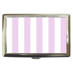 Vertical Stripes - White and Thistle Violet Cigarette Money Case