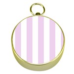 Vertical Stripes - White and Thistle Violet Gold Compass