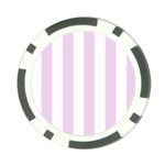 Vertical Stripes - White and Thistle Violet Poker Chip Card Guard (10 pack)