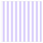 Vertical Stripes - White and Pale Lavender Violet Large Satin Scarf (Square)