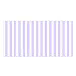 Vertical Stripes - White and Pale Lavender Violet Satin Shawl