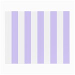 Vertical Stripes - White and Pale Lavender Violet Small Glasses Cloth (2 Sides)