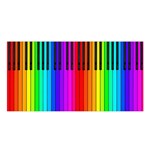 Rainbow Piano Keyboard  Satin Shawl