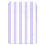 Vertical Stripes - White and Pale Lavender Violet Removable Flap Cover (S)