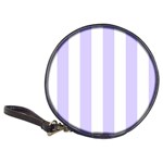 Vertical Stripes - White and Pale Lavender Violet Classic 20-CD Wallet